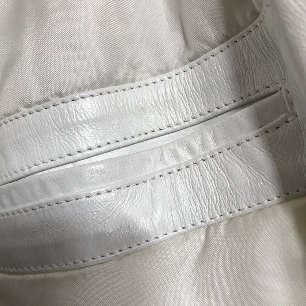 COPY - White leather winter jacket with hood! - Picture 5 of 5